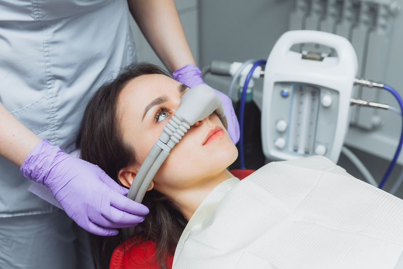 Patient relaxed under sedation dentistry